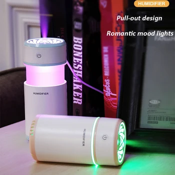 

Cylindrical glow Mini Aroma Diffuser Air Humidifier with Ultrasonic Cool Mist Maker Air Purifier for Car USB LED Lights