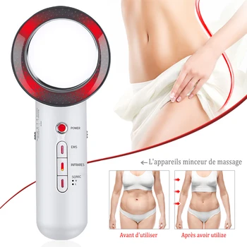 

Face Lifting 3 in 1 EMS Infrared Ultrasonic Body Massager Device Ultrasound Slimming Fat Burner Cavitation Face Beauty Machine