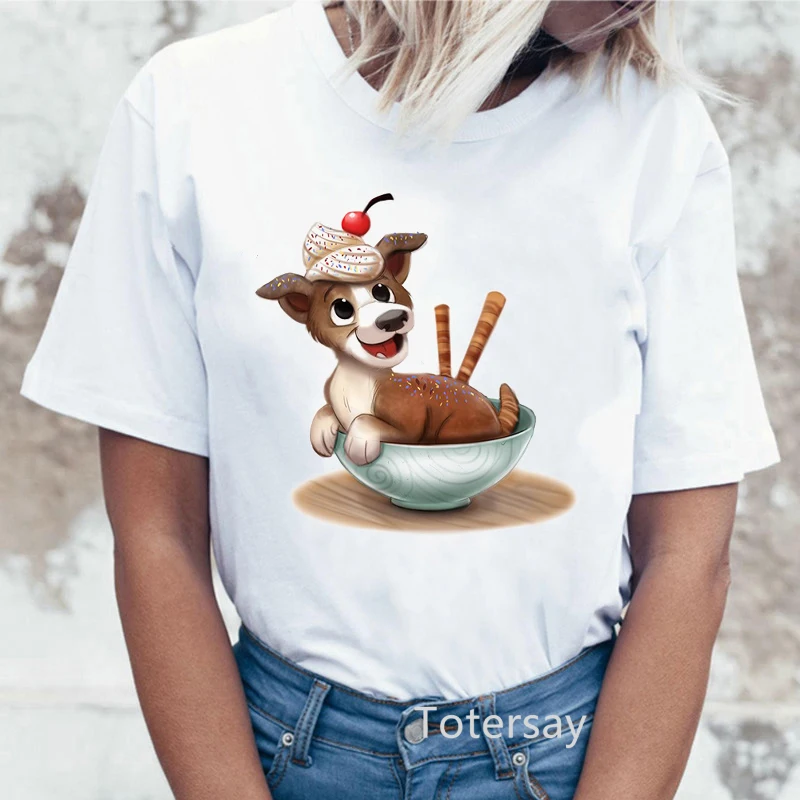 

Kawaii funny animal graphic print t-shirt ladies cartoon casual top summer Harajuku 90s fashion women t shirt dropshipping
