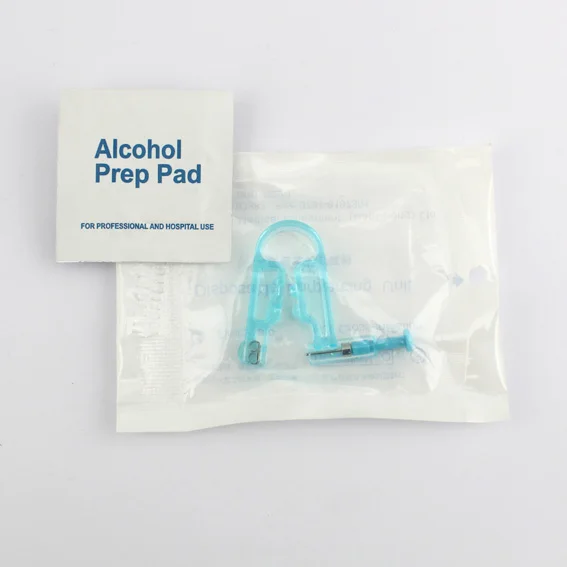 2pcs Disposable Ear Piercing Gun Safety Ear Piercing Gun Unit Tool With Ear Stud Asepsia Pierce Kit