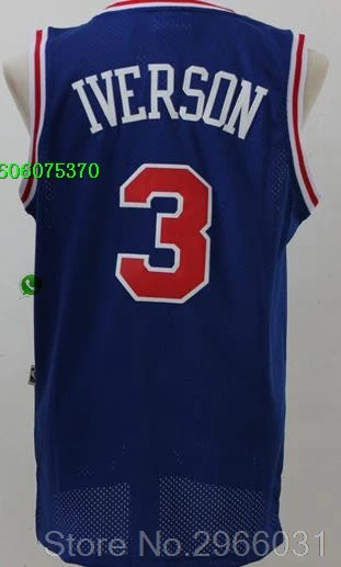 A+++ Качественная мужская одежда для взрослых#3 Allen Iverson 6 Julius Erving Jersey Philadelphia - Цвет: for men