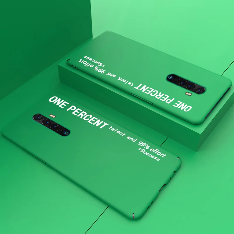 Ударопрочный ультратонкий цветной жесткий чехол ADKO для Oppo Reno 2 простой стильный с