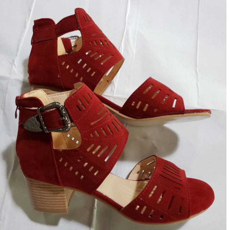 Г., женские трендовые Сандалии Летняя обувь на среднем каблуке женская повседневная обувь женская обувь с открытым носком и ремешком на щиколотке, XWZ6133