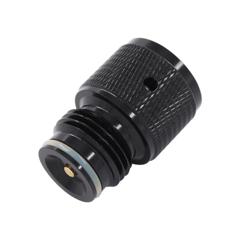 Airsource Prefilled Co2 Cartridge Cylinder to Paintball Tank Thread Adapter Description Image.This Product Can Be Found With The Tag Names 88g co2 adapter, 88g co2 cartridge cylinder, Paintball adapter, Paintball cylinders