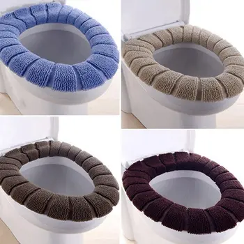 

Winter Comfortable Velvet Coral Bathroom Toilet Seat Cover Winter Toilet Cover Household Closestool Soft Mat Seat Soft Case Lid
