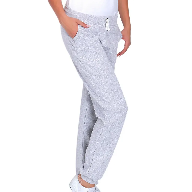 

Leisure Sports Sweatpants Trousers High Waist Cotton Loose Casual Pure Color Women With Pocket Baggy Joggers Pants