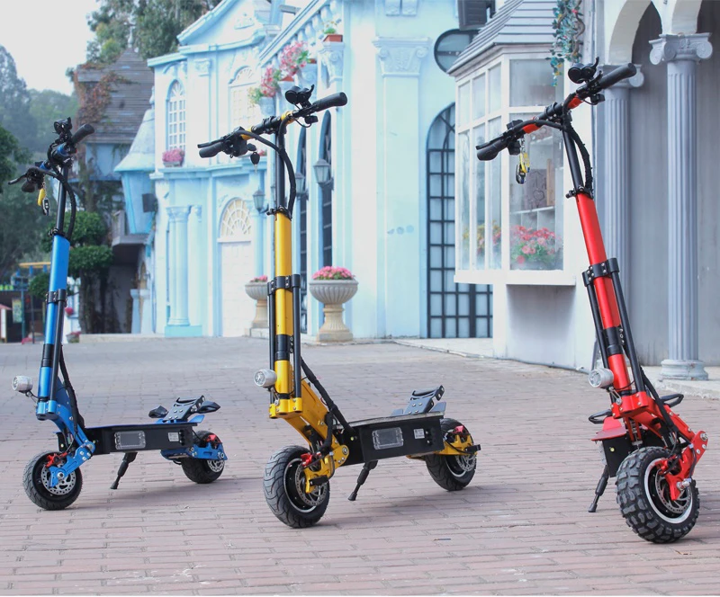 

KK10S Miake 10inch customized color blue/yellow/red/black 2000w adult electric scooter two wheel 60v 35AH