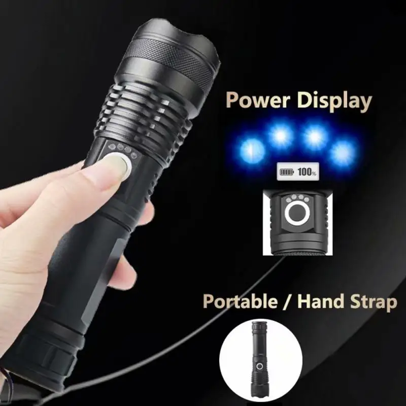 Супер мощный светодиодный фонарь XHP90 XHP70 с приближением, тактический фонарь, водонепроницаемый, ультра яркий фонарь XHP50, Лампа 18650, перезаряжаемая через USB
