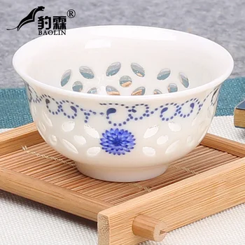 

tea cup, tea bowl, household tea cup, purple sand Master Cup, blue and white porcelain, Jingdezhen, pure handwork