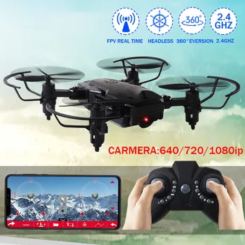 

Foldable 360-degree 3D Drone With 640/720/1080ip Camera HD Optical Flow Positioning Quadrocopter Altitude Hold Helicopter