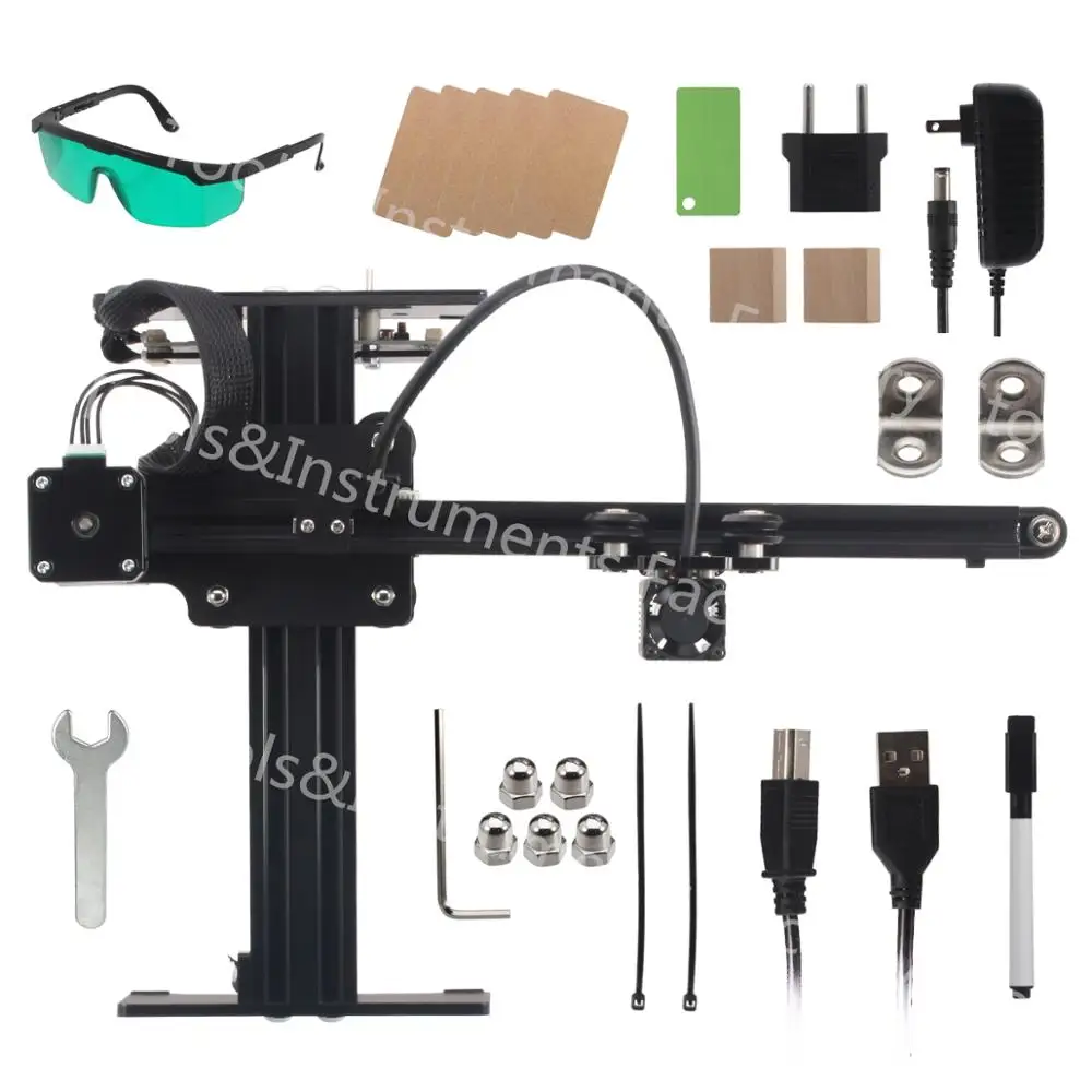 20W Metal Laser Engraver Offline Control CNC Engraving Machine  Wood Router Machine 150mm*150mm Area 7W 3.5W Carving Wood Tool