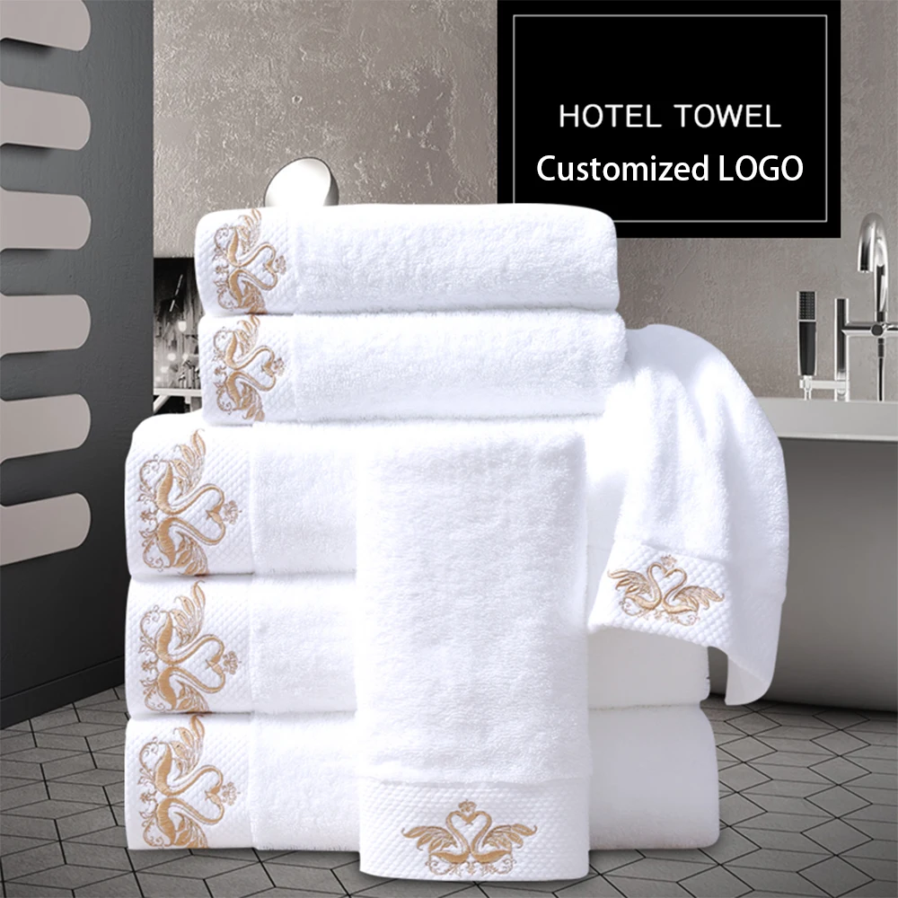 Towel Customized LOGO Bath Towel Hand Towel 100% Cotton Embroidery