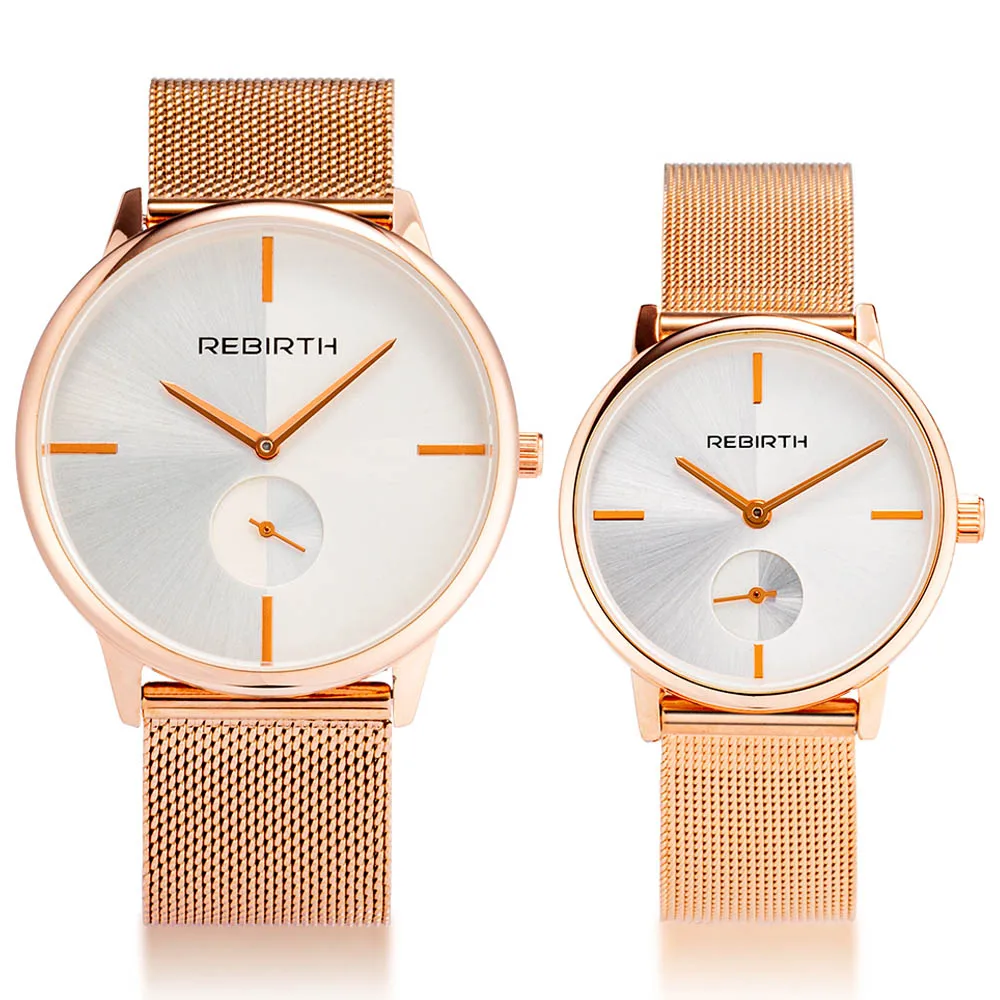 Couple Watch Пара часов Роскошные повседневные женские часы водонепроницаемые розовое золото сталь сетка кварцевые часы женские модные нарядные часы для мужчин - Цвет: Couple Watch