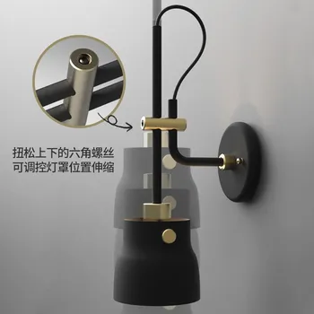 

Continuous System Originality Designer Industry Wind Personality Wrought Iron Aisle Restaurant Flexible Mine Hammer Wall Lamp