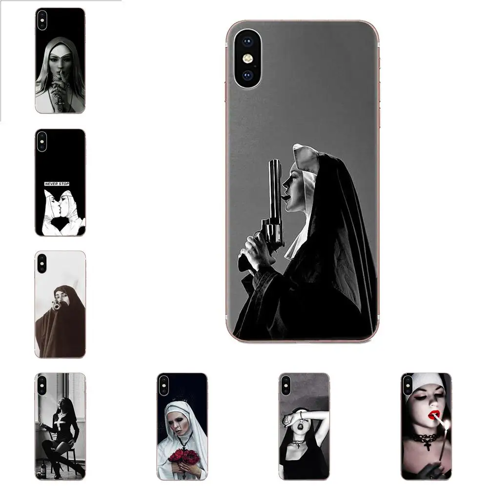 Мягкий чехол для Galaxy Grand A3 A5 A7 A8 A9 A9S On5 On7 Plus Pro Star 2015 2016 2017 2018 Sister Nun Black | Мобильные