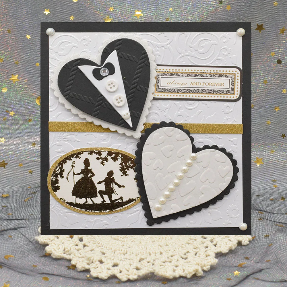 

Heart Frame Metal Cutting Dies for Scrapbooking Album Birthday Wedding Anniversary Paper Cards DIY