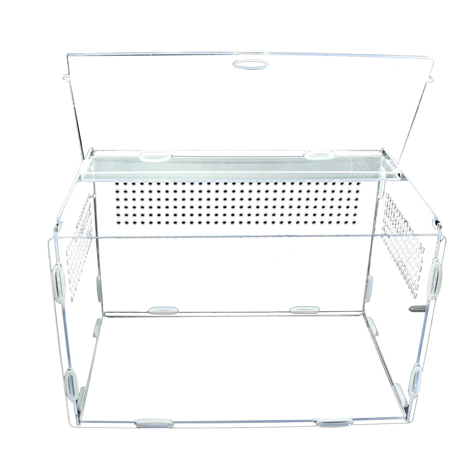 Reptile Breeding Box Acrylic Terrarium Feeding Box Transparent for Animals Reptile Pets Insect Spider Lizard Frog Cricket Turtle aquarium tank vivarium box