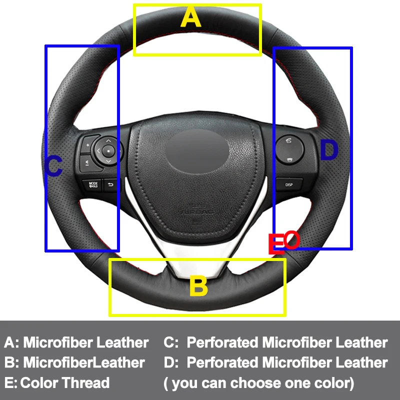 Автомобильная крышка рулевого колеса для Toyota RAV4 2013- Corolla- Corolla iM(US) Scion iM Volant