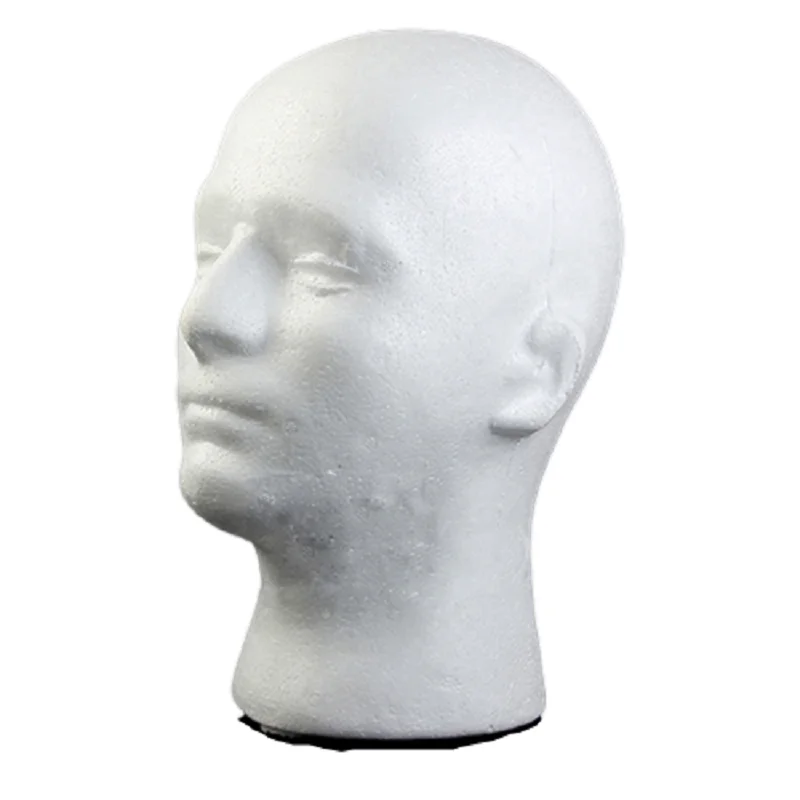 Male Styrofoam Foam Mannequin Manikin Head Wig Display Hat Glasses Stand Men Hot 