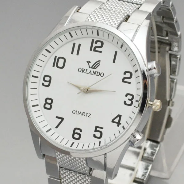 Orlando Uomini di Modo Orologi Quadrante Bianco Steel Band Mens Orologi Da  Uomo Orologio Da Polso Al Quarzo Uomo Orologio relojes hombre zegarek  meski|Quartz Watches| - AliExpress
