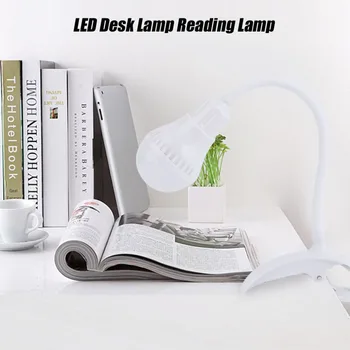 

Super Bright LED Desk Clip Lamp USB Rechargeable Table Reading Lamp Student 360 degree bendable Light 2017 Brand New