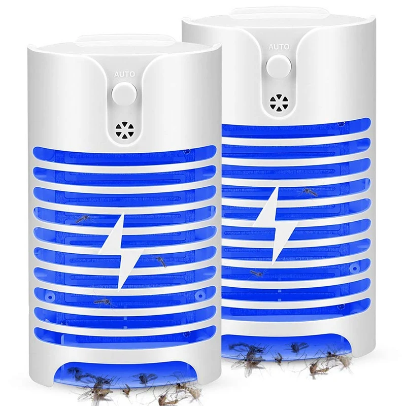 

Mosquito Lamp with Light Sensor,Plug-In Mosquito Lamp with Uv Light,Indoor Portable High-Voltage Grids Lamp,No Chemical Compos