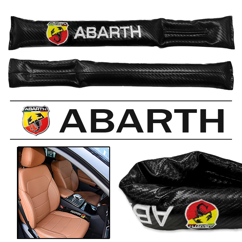 

High Quality Car Badge Carbon Fiber Car Seat Cushion Crevice Gap Stopper for Fiat Punto Abarth 500 Stilo Ducato Palio Badge
