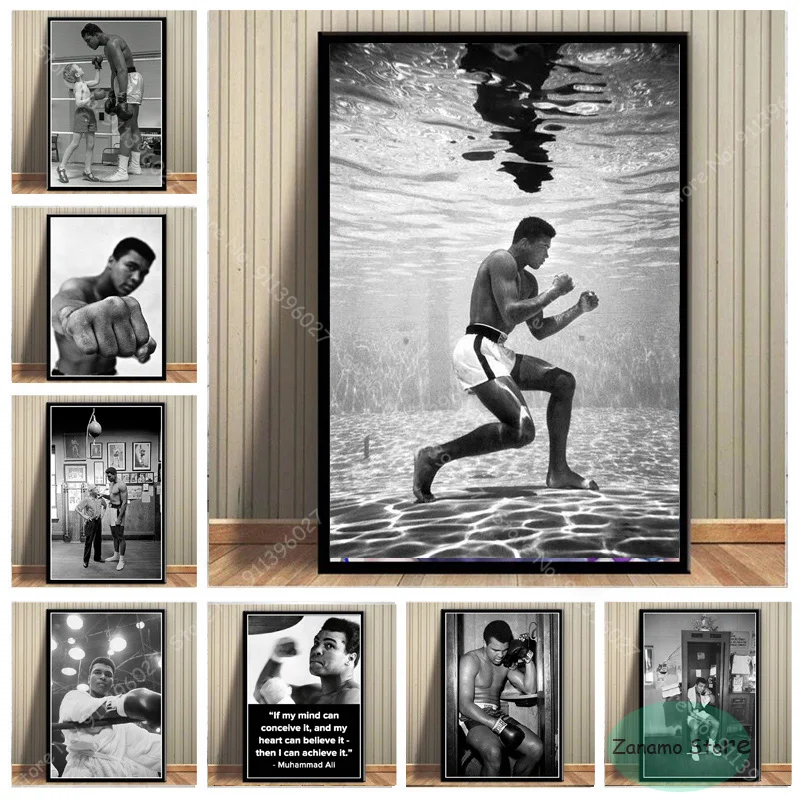 ZT60 Muhammad Ali Boxing Legend Great Star Gift Poster Prints Oil Painting Art Wall Picture Home Decor Canvas Living Room | Дом и сад