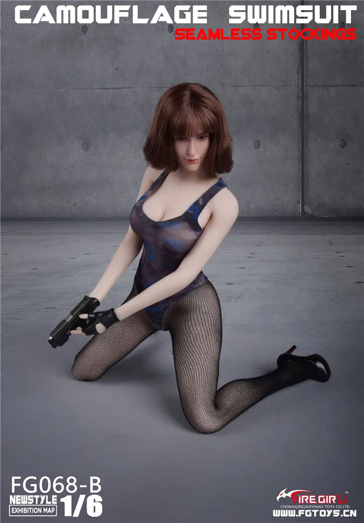 Fire Girl игрушки FG068 A/B/C 1/6 Камуфляж Купальник бесшовные чулки Набор для 12 дюймов Phicen Tbleague Jiaoudoll Фигурка DIY