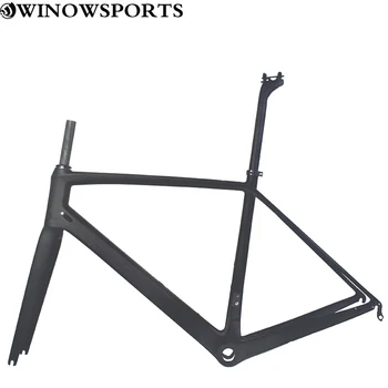 

Winowsports hotselling cheap matte black carbon road bike frame V brake Road Climb racing carbon frameset carbon frame