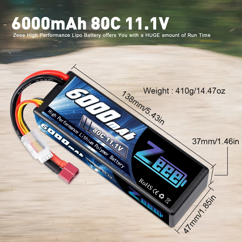Zeee 11 1 В 6000 мАч 3S 80C Lipo аккумулятор с разъемом Deans RC зарядное устройство для