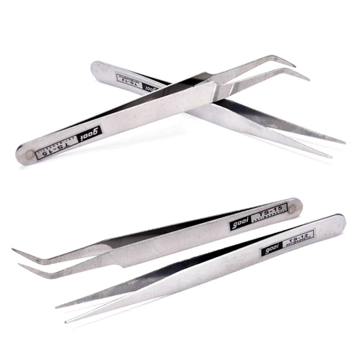2Pcs/set Women Lady Stainless Steel Hair Removal Eyebrow Tweezer Beauty Makeup Tools