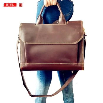 

2019 Genuine leather Women's briefcase female 14 inch laptop handbag ladies large-capacity shoulder bag business crossbody bags