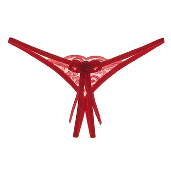 

Ladies Sexy Lace G-String Panties Women Low Waist Bow Hollow Out Thong Panties Briefs Women Underwear