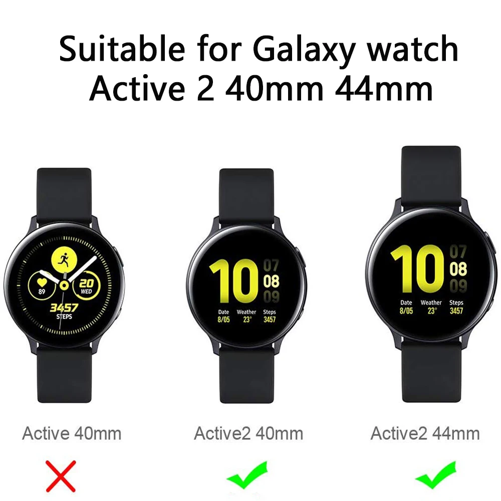 Чехол для samsung galaxy watch active 2, 40 мм, 44 мм, бампер с полным покрытием, Мягкий ТПУ силиконовый защитный чехол для экрана galaxy active