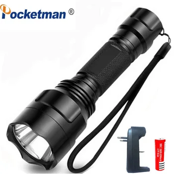 

8000LM T6 XML L2 Q5 Led Tactical Flashlight Waterproof Handheld Torch with 5 Modes and Adjustable Focus 18650 Battery For Run