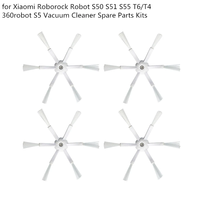 

4Pcs/set 6 Arms Side Brushes for Xiaomi Robot S50 S51 S55 360Robot S5 Vacuum Cleaner Parts Accessories Side Brush