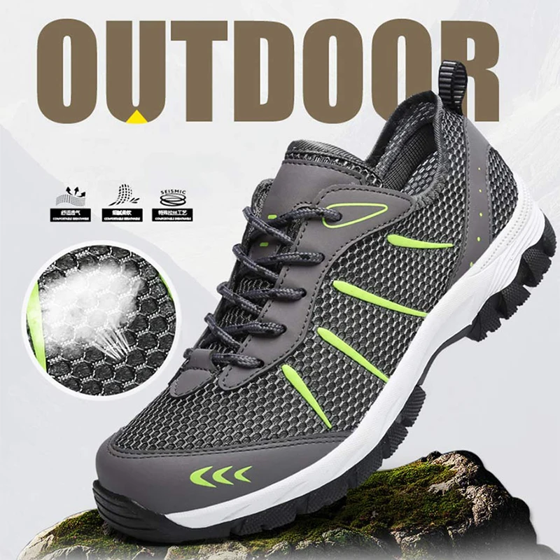 

Mesh Men Casual Shoes Summer Outdoor Water Sneakers Men Trainers Non-slip Climbing Hiking Shoes Breathable Men's Treking Shoes