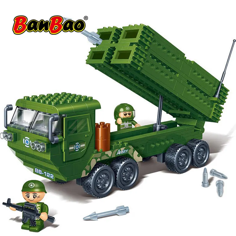 BanBao Military Army Missile Launcher Truck Building Blocks Educational Bricks Toy Model 6205 Boy Children Kids Gift | Игрушки и хобби