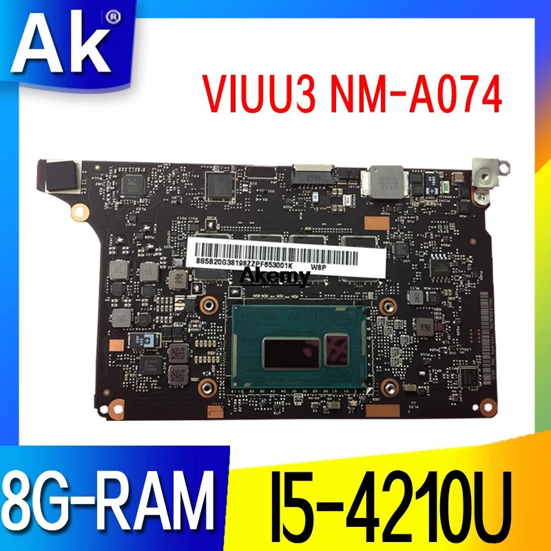 

VIUU3 NM-A074 YOGA 2 Motherboard SR1EF I5-4210U 8GB for Lenovo YOGA 2 PRO Laptop Motherboard FRU:5B20G38202 100% test intact