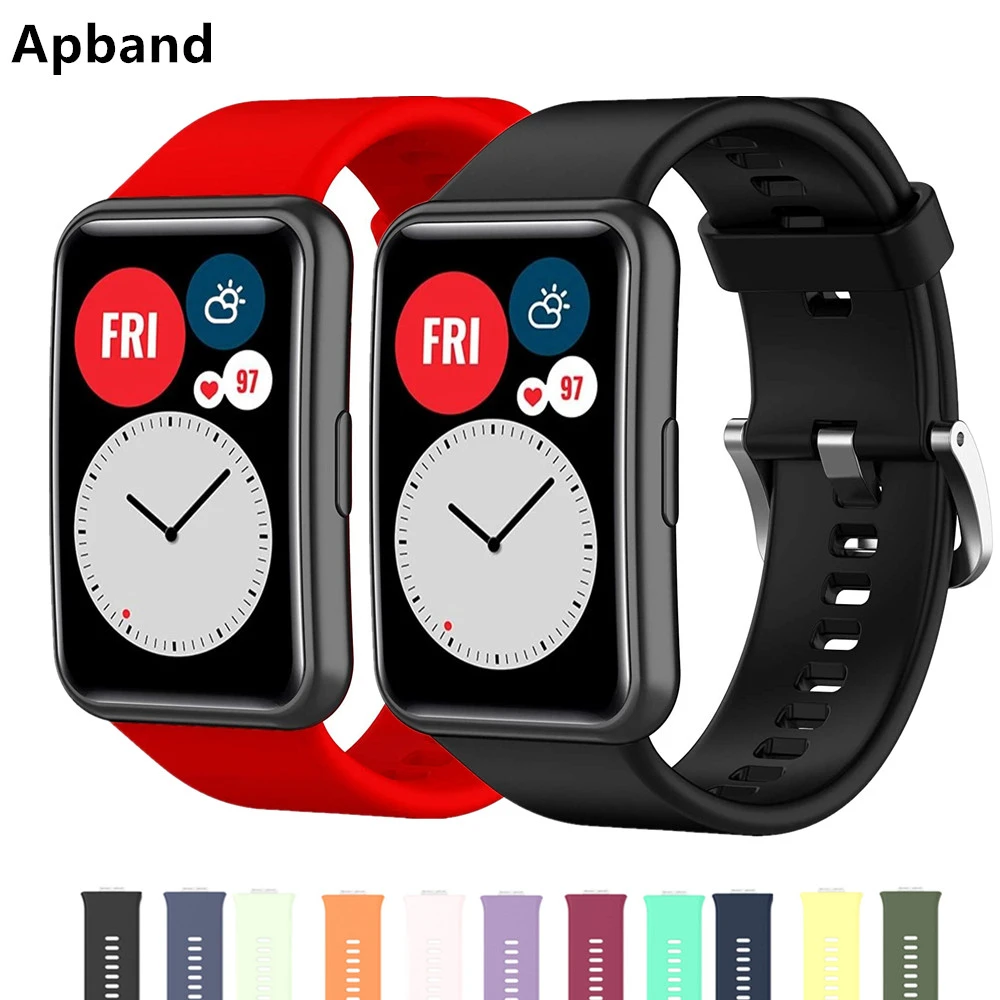 Silicone Band For Huawei Watch Fit Strap Smartwatch Accessories Replacement  Wristband Belt Bracelet Huawei Watch Fit Strap 2020 - Watchbands -  AliExpress