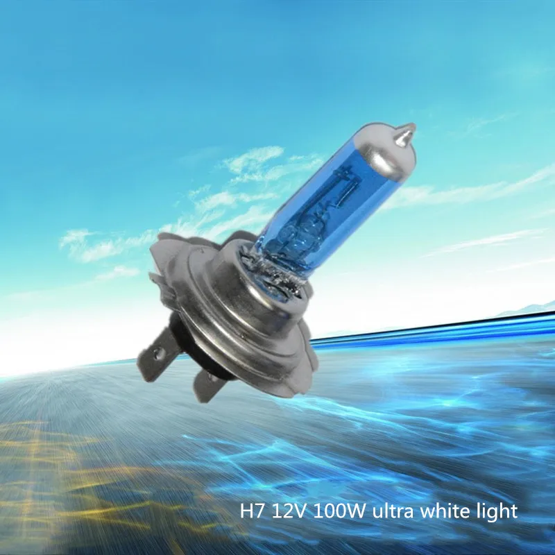 H7 100W white light H1 H3 H4 H7 H11 9006 55/100 Вт супер яркий белый автомобильный светильник галогенные лампы накаливания 100W Мощность - Испускаемый цвет: H7 100W white light