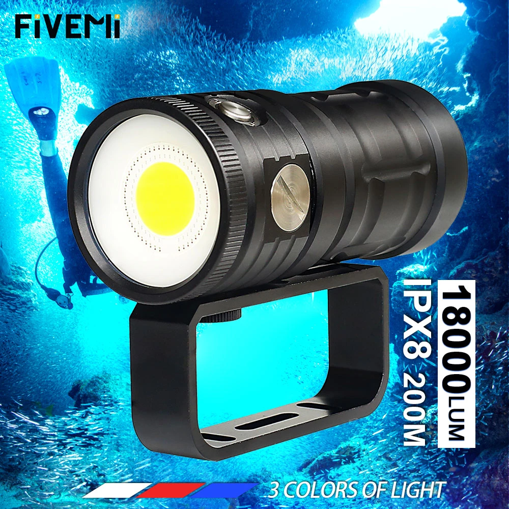 Professional Photography Underwater Lamp For Diving Torch COB LED IPX8 100M Diving Flashlight Camera Video Fill Light Lantern personalized flashlights