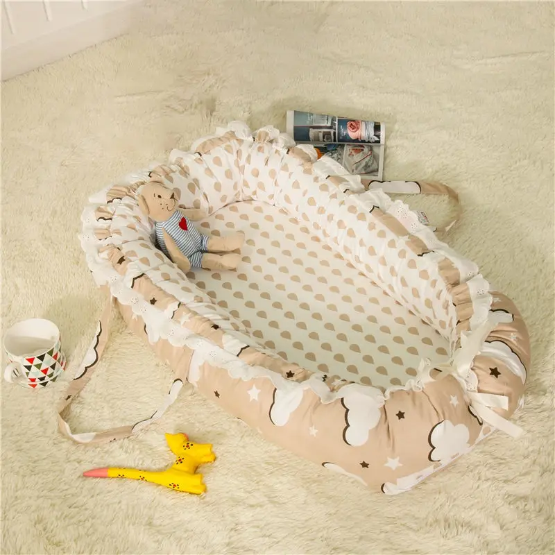 Хлопковая детская люлька для малышей, дышащая, 85*50 см, для новорожденных, детская люлька, бампер для сна, переносная кроватка для путешествий