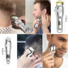 Hatteker Professional Hair Cutter Mans Hair Clipper Set Metal Electric Cordless Hair Trimmer for Barber LCD Display Hairdressing 6