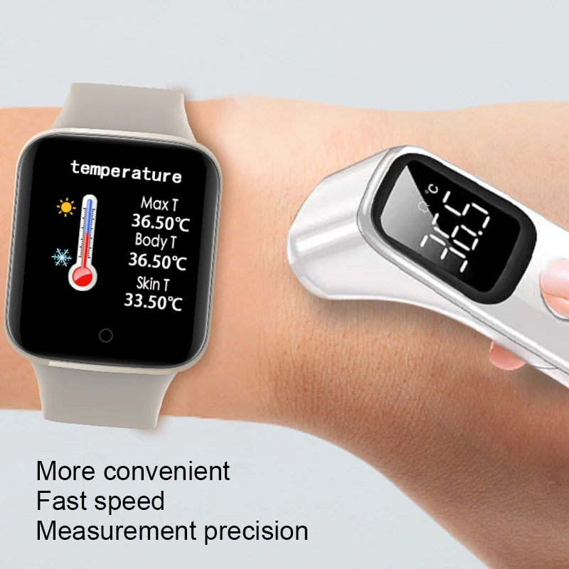 

Smart Watch Women Men Body Temperature Sport Waterproof IP67 Blood Pressure Heart Rate Monitor Wristband for Android IOS