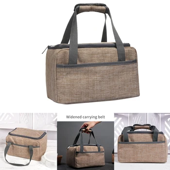 

Women Men Portable Zipper Closure Waterproof Oxford Office Snack Storage Thermal Insulated School Camping Picnic Lunch Bag