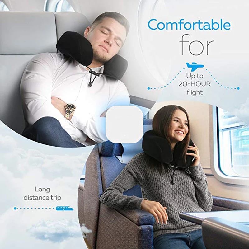 

New U Shaped Memory Foam Neck Pillows Soft Slow Rebound Space Travel Pillow Solid Neck Cervical Healthcare Bedding Drop Shipping