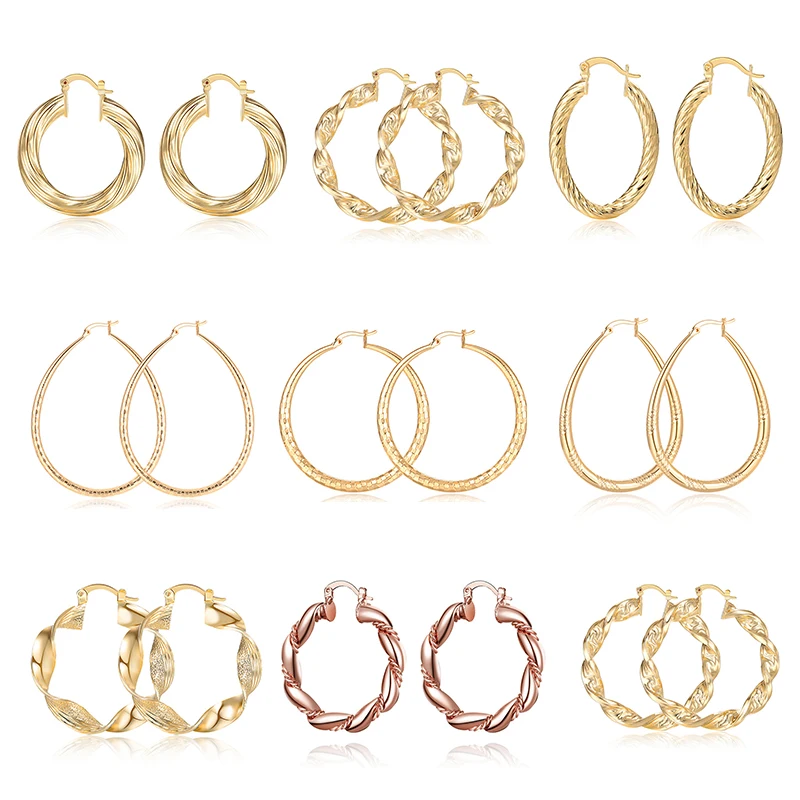 

New Ladies Retro Earrings Gold Round C Geometric Personality Earrings Earrings 2020 Classic Earrings Hanging Fashion Jewelry