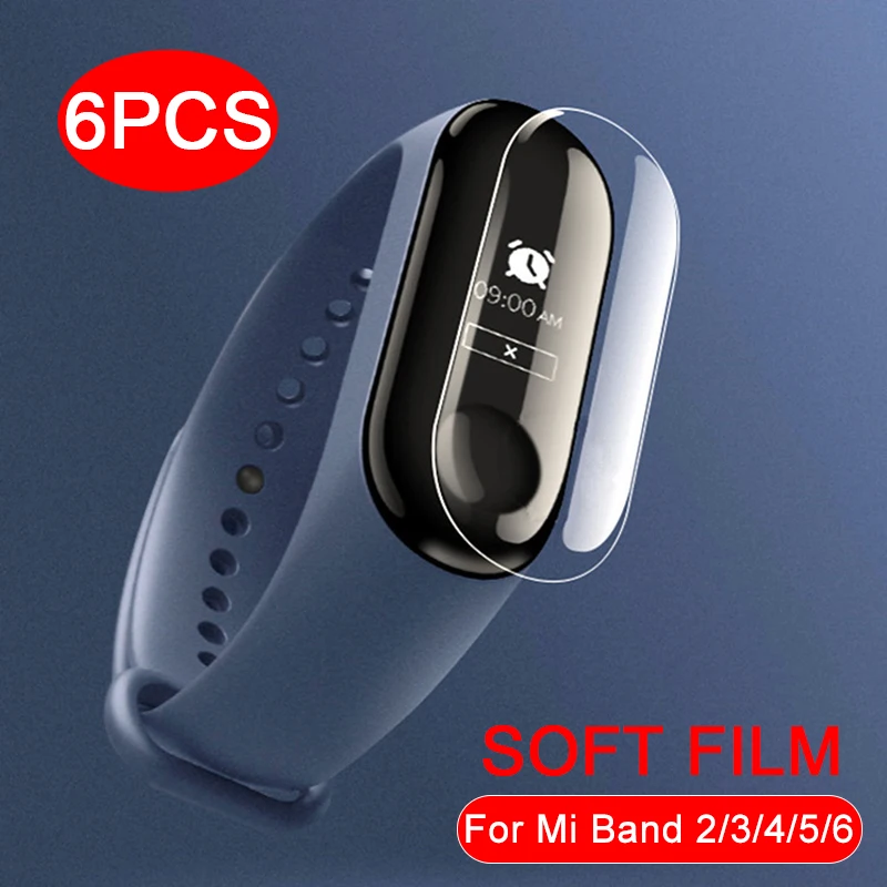 Защитная нано-пленка для Xiaomi Mi Band 6 2 3 4 5 не закаленное стекло шт. | Электроника